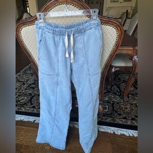 Aerie Me Day Lt Denim Tie Waist Pants XS